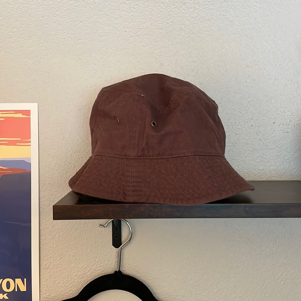 Brown bucket hat